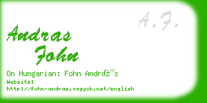 andras fohn business card